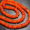2 x AAA - High Quality - So Gorgeous - ORANGE CARNELIAN - Smooth Tyre wheel Shape Beads 15 inches Long strand size - 4 - 4.5 mm approx